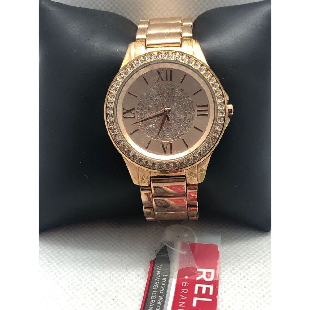 Relic ZR12178 Women's Gold Stainless Steel Analog Dial Quartz Wrist Watch ZZ135